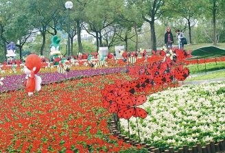 33万盆植栽布置成花海 台北花卉展陪伴民众过年