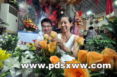订束鲜花送父亲