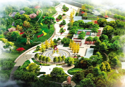 龙头寺公园建成效果图。