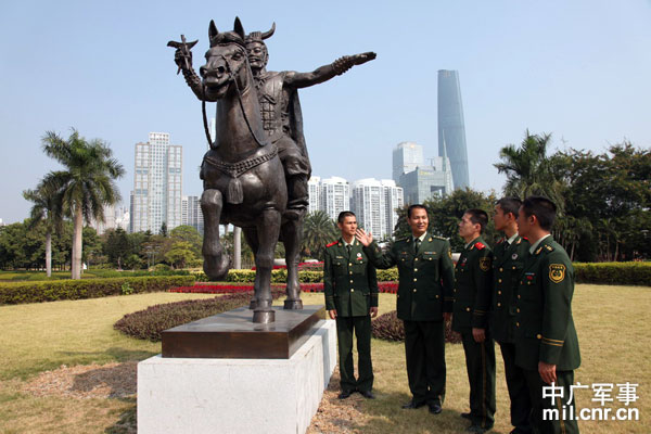 韶关支队组织参观亚运景观激励安保官兵