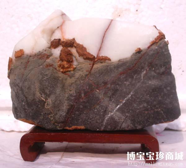 灵璧石苍山卧雪
