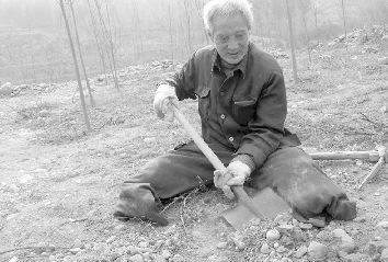 石家庄：断腿老兵独自爬山栽树 8年种下2500余棵