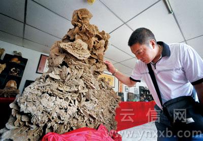 天然结晶形成的“沙漠玫瑰” 。