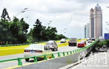 二环福飞路高架桥已换上彩装