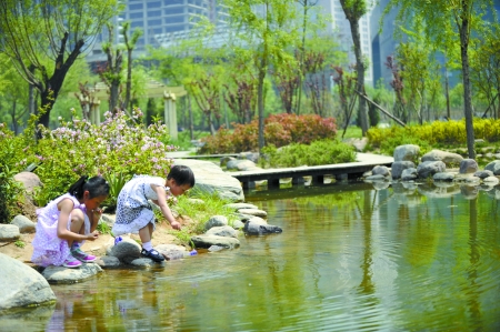 郑东新区CBD人工湿地获授“全国节水教育基地”