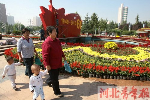 石家庄：菊展抢“鲜”看（图）