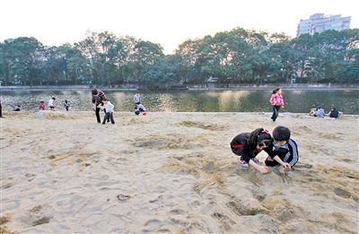 九山公园二期人造沙滩