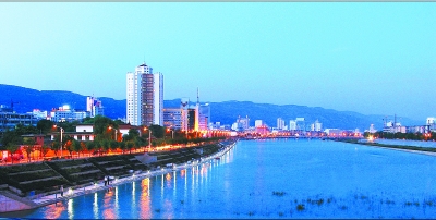 天水藉河风情线夜景