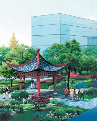 望龙社区公园效果图