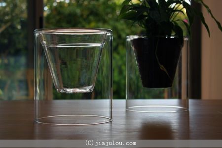 悬空玻璃盆