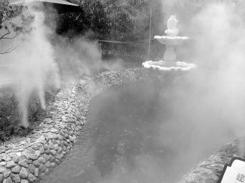 大学仕花园售楼处附近“雾森”系统的体验区