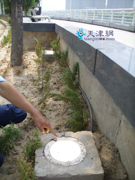 海河景观灯黑白通明