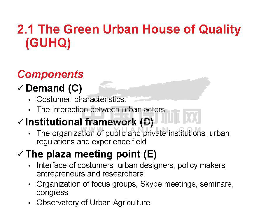 A methodological approach of green urban market