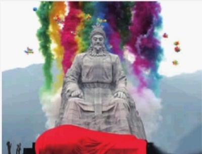 世界最大盘王雕像落户永州市江永县（图）