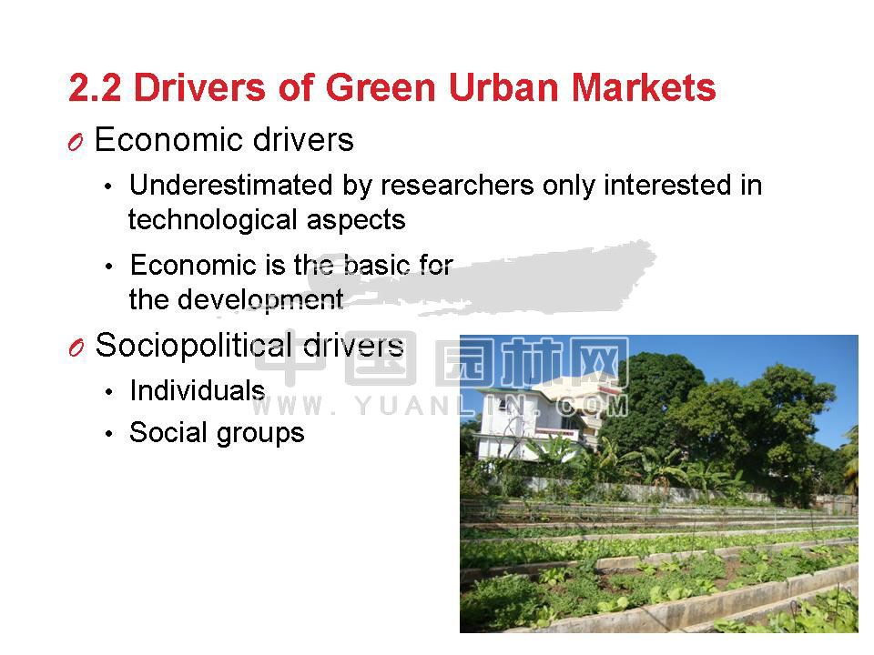 A methodological approach of green urban market