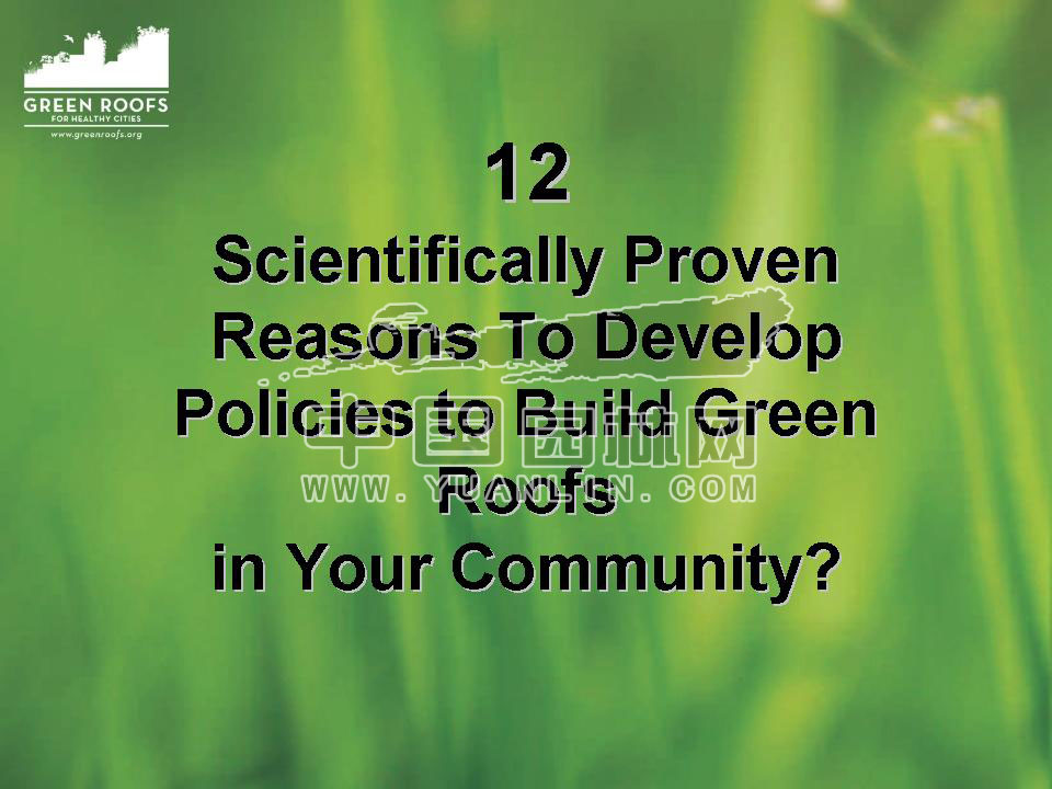 Building The Green Roof Industry in North America