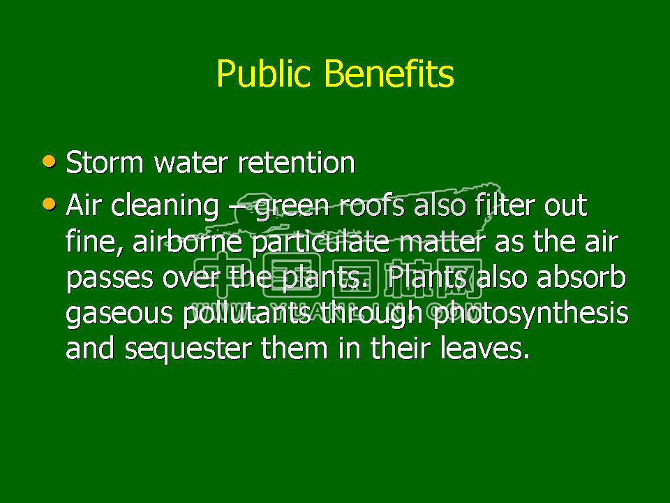 Green roof project presentation of Toronto
