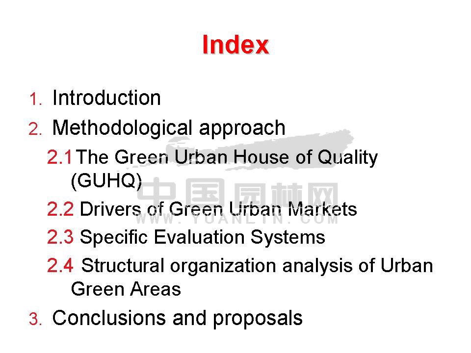 A methodological approach of green urban market