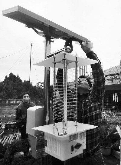 福州园林首次引进太阳能杀虫灯 用于害虫预报