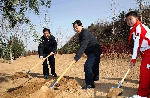 胡锦涛义务植树活动