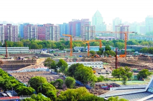 奥体南区已进入土建施工阶段