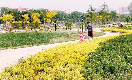 衡水湖及衡水市区搞好绿化工作为马拉松赛添风采