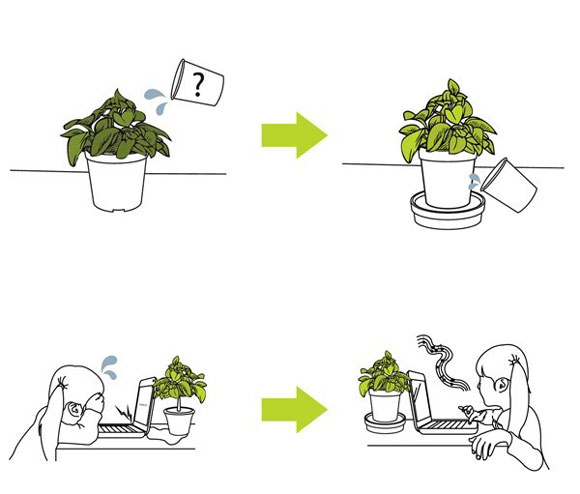 省时省力 改变了传统浇水方式的花盆