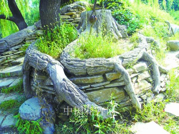 特色资材 以假乱真仿木景观(图)