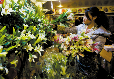 宁波街头一些花店销售的主要鲜花品种仍有相当一部分是从云南运来的。