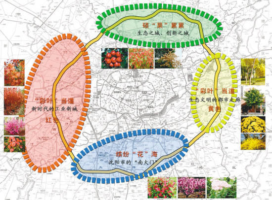 四个景观特色区示意图