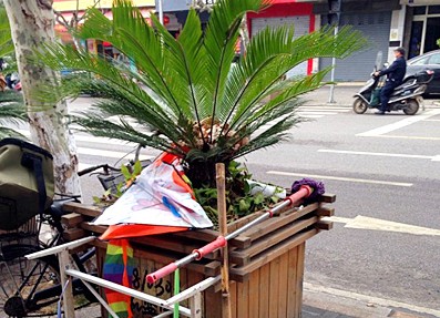 绿化花箱被“利用”