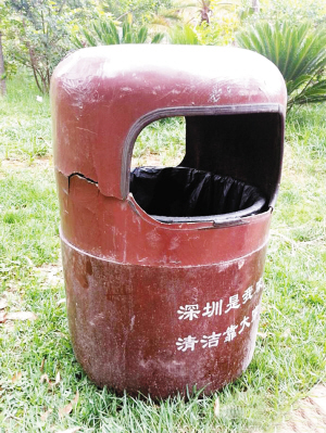 深圳垃圾桶“穿越”到昆明 回应是临时备用品