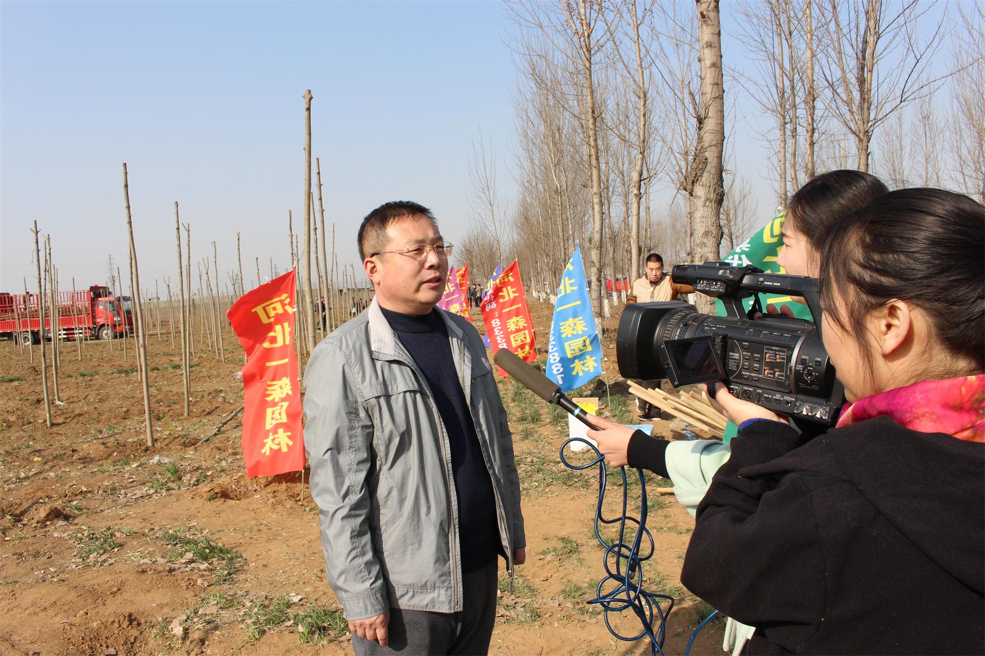 元氏县领导到河北一森园林苗木基地参加义务植树活动