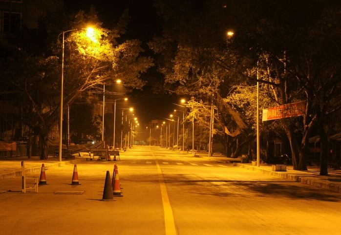 一盞路燈便是村裡一道美麗的夜景