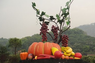 福州海峡现代示范园大型蔬果主题雕塑已落成