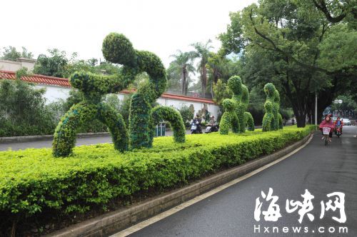 过去两年,在福州市区的主要道路,增设了不少园林小品点缀街头,一些